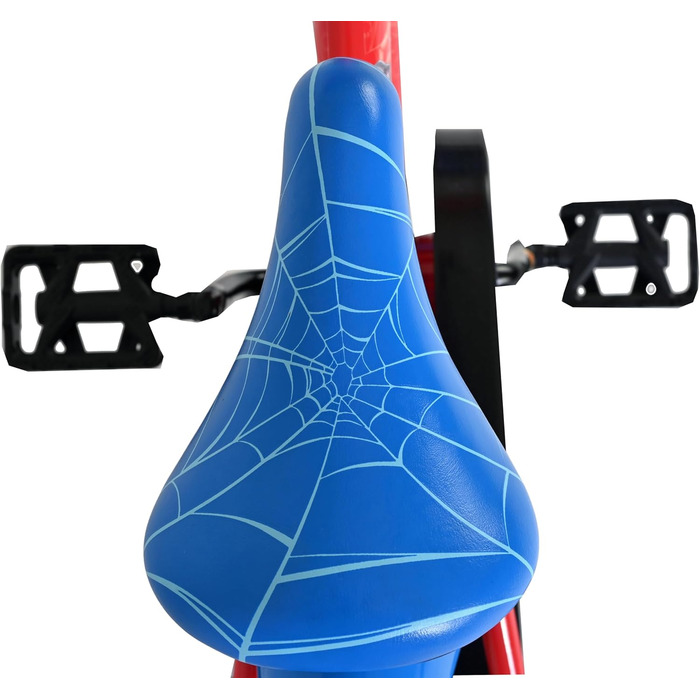 Дитячий велосипед Volare Spider-Man 14 дюймів 3,55 років Ручні та американські гальма, додаткові колеса, захист ланцюга, світловідбивачі Регульоване сідло Подарунок для хлопчиків та дівчаток
