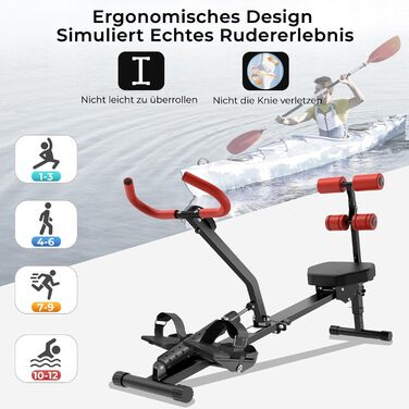 Гідравлічний фітнес-тренажер Micyox для домашнього використання з 12 рівнями опору, багатофункціональна спинка, тренажер для тренування всього тіла, чорний