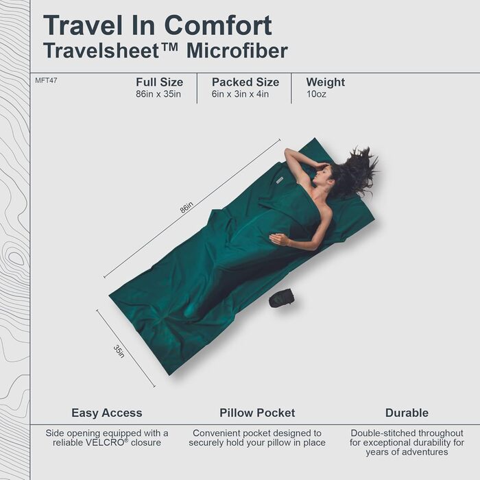 Спальний мішок COCOON - Преміум - Мікрофібра TravelSheet™