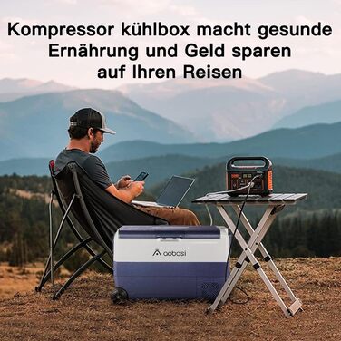 Компресор холодильної камери 50 л, автомобільна холодильна камера з керуванням WiFi APP, 12/24 В і 100-240 В, електрична, до -20 C