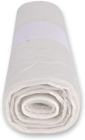 Сміттєві пакети Franz Mensch HygoClean Premium, 120 л, прозорі HDPE, у рулоні, 500 штук, водонепроникні сміттєві пакети 70 см x 110 см, стійкий до розриву сміттєвий пакет з плівки HDPE, ука (упаковка 500 шт.) Прозорі