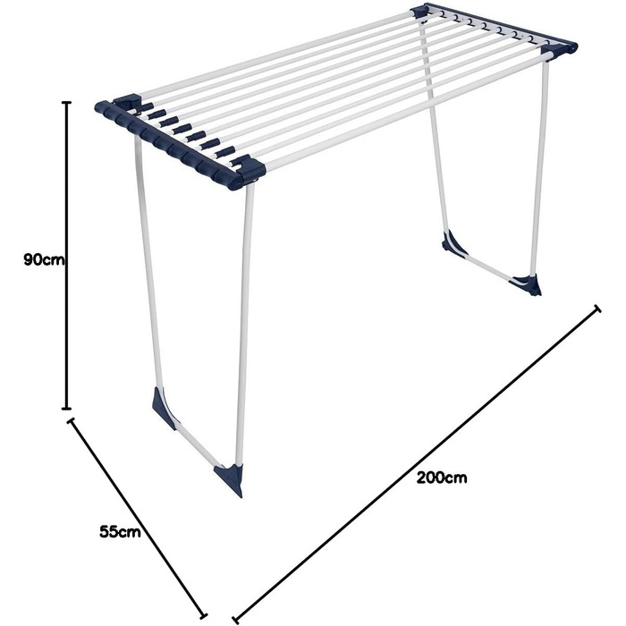 Телескопічний кінь BigDean для постільної білизни () 20 м - висувний - без надокучливої поперечної скоби - крилатий кінь для сушін