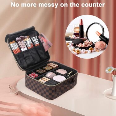 Косметичний футляр для зберігання косметики з регульованими відділеннями для косметичних пензликів для макіяжу Туалетні приналежно