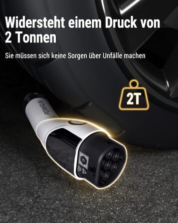 Зарядний кабель Powrun тип 2 22кВт 5м 32А з сумкою для перенесення, зарядний кабель електромобіля тип 2 3-фазний IP55 водонепроник