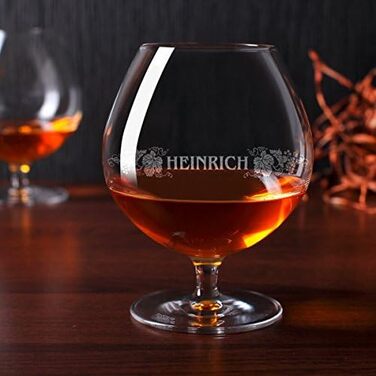 Коньячний келих Stlzle Lausitz 585 мл з гравіюванням іменного мотиву виноградної лози