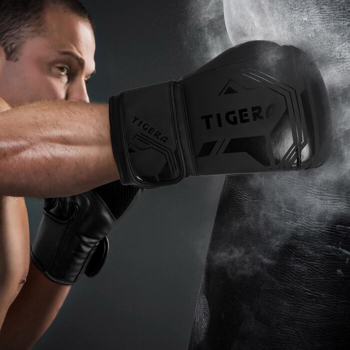 Боксерські рукавички Tigera для чоловіків та жінок, тренувальні професійні боксерські мішки, рукавички для ММА, муай-тай, спаринг, кікбоксингу, 10 унцій