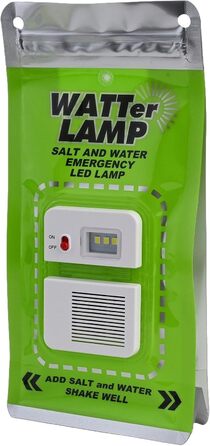 Світлодіодний ліхтар для морської води - не потребує батарейок та зарядки, яскравість 50 люмен, 140 годин роботи, для кемпінгу, надзвичайних ситуацій та використання на свіжому повітрі, 20,3 x 10,2 см, шнурок у комплекті