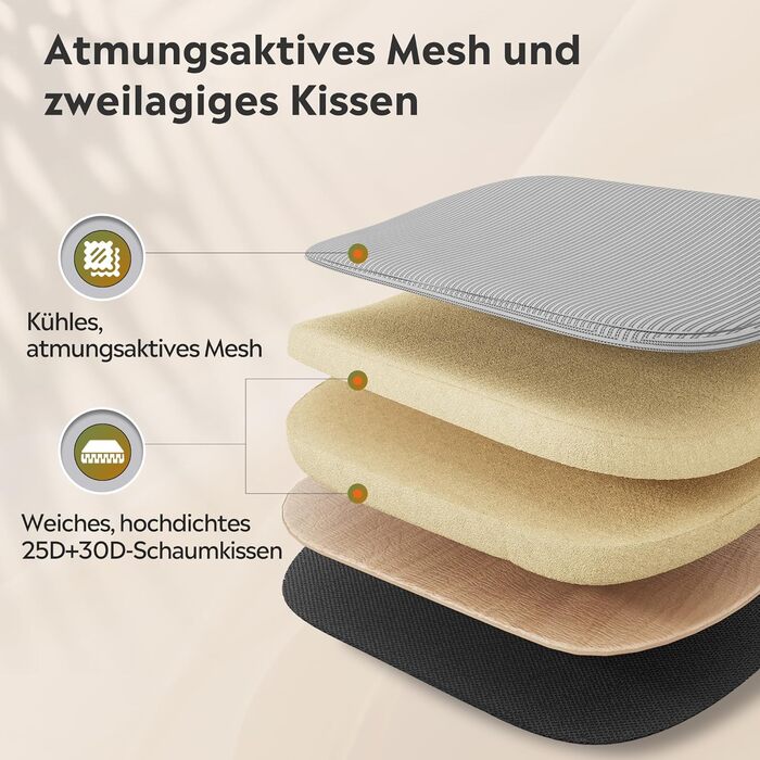 Ергономічне офісне крісло DEVAISE Робоче крісло з функцією гойдання, регульованим підголівником та поперековою опорою, 3D-підлокітниками, 3-рівневим нахилом, дихаючою сітчастою тканиною для домашнього офісу та офісу, білий колір