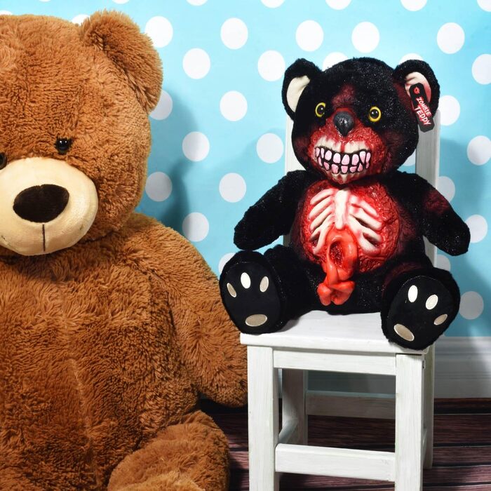 М'яка іграшка Zombie Teddy XXL, 30 см, чорний