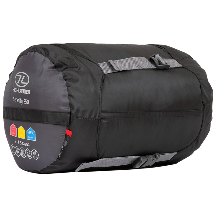 Спальний мішок Highlander Serenity 350/-7°C Charcoal Left (SB186-CH)