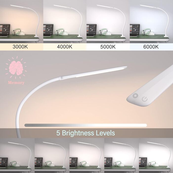 Світлодіодна настільна лампа Hokone Поворотна рука Architect Lamp Захист очей Робоче світло Офісна настільна лампа 4 колірні режим