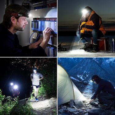 Світлодіодний налобний ліхтар Blukar акумуляторний, 2000 люмен супер яскравий налобний ліхтар Stepless Dimmable з 8 режимами, датч