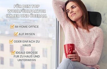 Дитячий валик для шиї Totsy з чохлом, валик для йоги, валик для колін, позиціонувальний валик, оксамит 40x15 см - подушка для шиї, валик для подушки, валик для йоги, подушка для колін, декоративна подушка та маленька подушка, довгий валик, чорна подушка