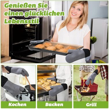 Силіконовий набір рукавиць для духовки Рукавички для духовки Термостійка рукавичка для духовки Рукавички для випічки Дуже довгі пр