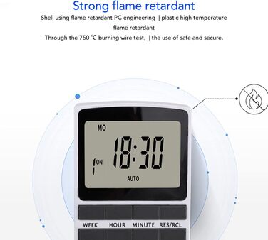 Інтелектуальна розетка електронного таймера, енергозберігаюча конструкція, розетка синхронізації живлення, вогнестійкість, режими зворотного відліку та вимкнення з інтелектуальною розеткою для