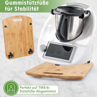 Розсувна дошка для Thermomix TM6 TM5, бамбукова ковзна дошка Дерев'яна швидкорухома дошка Slider Pad для кухонного комбайна Thermomix Vorwerk TM5 TM6 Аксесуари