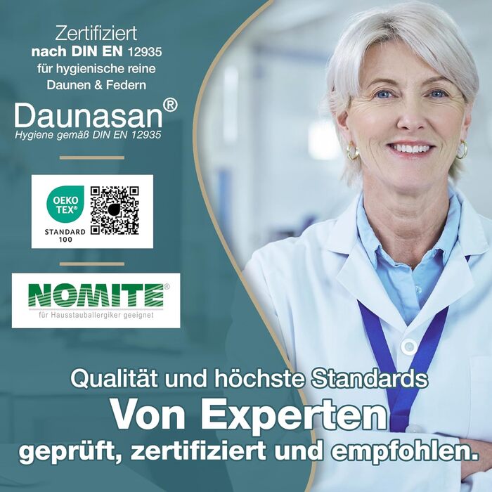Пухова подушка 40x80 3-камерна пухово-пір&39яна подушка М&39яка пір&39яна подушка готельного стилю, повітропроникна Зроблено в Німеччині Середня, вага наповнювача 700 г, 40x80 см, Білий, 1
