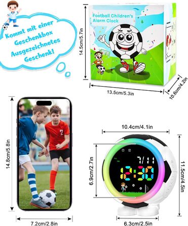 Дитячий будильник Juboos на батарейках, кварцовий будильник без цокання, з функцією повтору та нічним світлом, навчальний будильник для хлопчиків та дівчаток