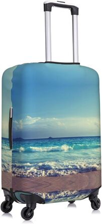 Чохол для багажу Захід сонця на Сейшелах - еластичний захисний чохол від подряпин та пилу, чорний, розмір 90