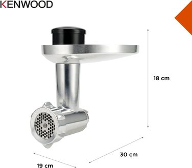 М'ясорубка Kenwood KAX950ME, аксесуар для кухонних комбайнів Kenwood, сріблястий