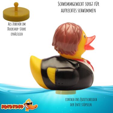 Гумова качечка I Качечка наречена - L 8 см I В комплекті брелок гумова качечка I Подарунок на весілля I Подарунок для нареченої