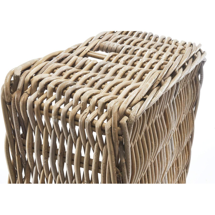 Кошик Kobolo з ротанга, полиця для зберігання - квадратний - ротанг - кубу сірий - великий - 52x40x20 см