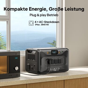 Сонячний генератор BLUETTI Apex 300, резервне живлення від акумулятора LFP 2764,8 Втгод з 4 виходами змінного струму по 3840 Вт (піксельна напруга 7680 Вт), модульна система живлення для дому, автофургонів та надзвичайних ситуацій, один Apex 300