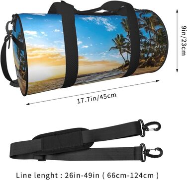Спортивна сумка, дорожня сумка, пляжна сумка, принт Захід сонця, ландшафтний малюнок, сумка на нічліг, чорна, універсальний розмір, сумка для подорожей