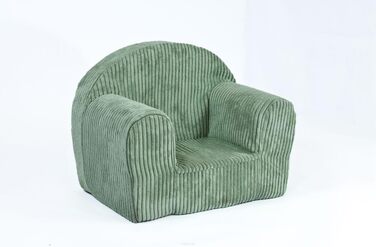 Міні-крісло для дітей з вельвету - 40x33x39 см - Дитяче крісло та диван - М&39яке та безпечне - Сертифіковано Oeko-Tex, Світло-зелене