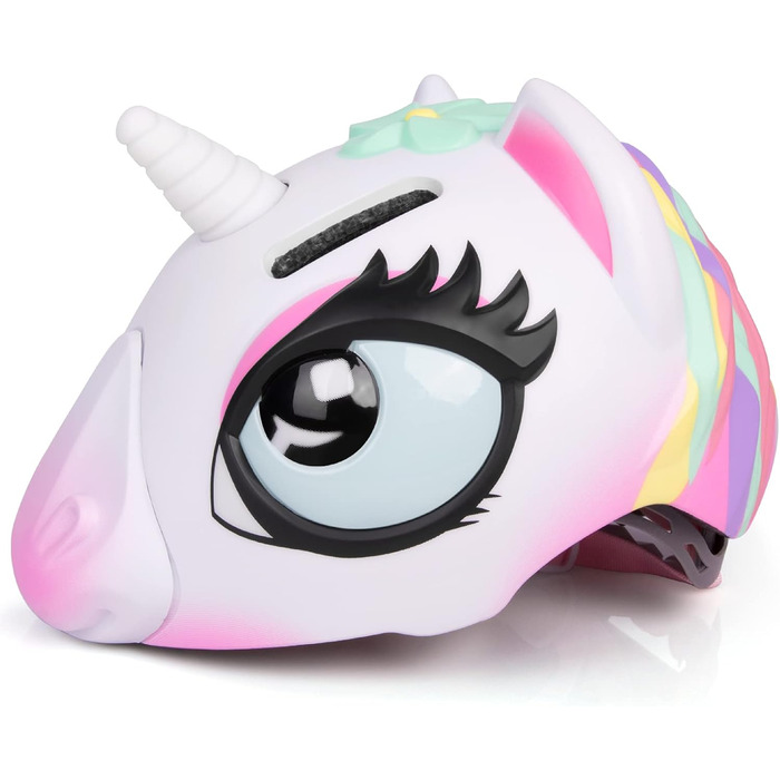 Дитячий велосипедний шолом - 3D шолом-єдиноріг та шолом-акула для дівчаток, хлопчиків 3-8 років, регульований дитячий шолом для ве
