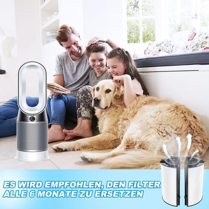 Змінний фільтр KEEPOW для очищувача повітря Dyson HP04 TP04 DP04 PH04 HP09 TP09 HP07 TP07 PH03 PH01, фільтр 2-в-1 HEPA та фільтр з активованого вугілля для Dyson Pure Hot and Cool