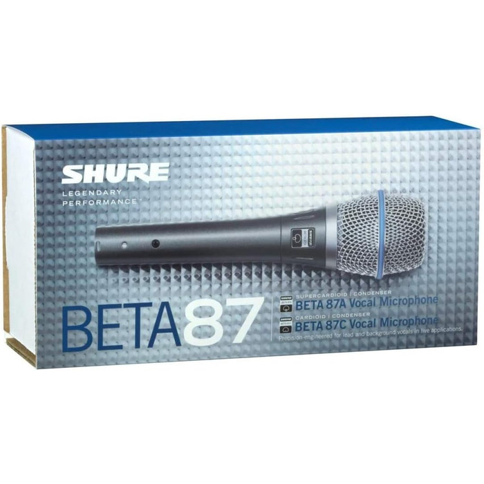 Суперкардіоїдний конденсаторний вокальний мікрофон SHURE BETA 87A