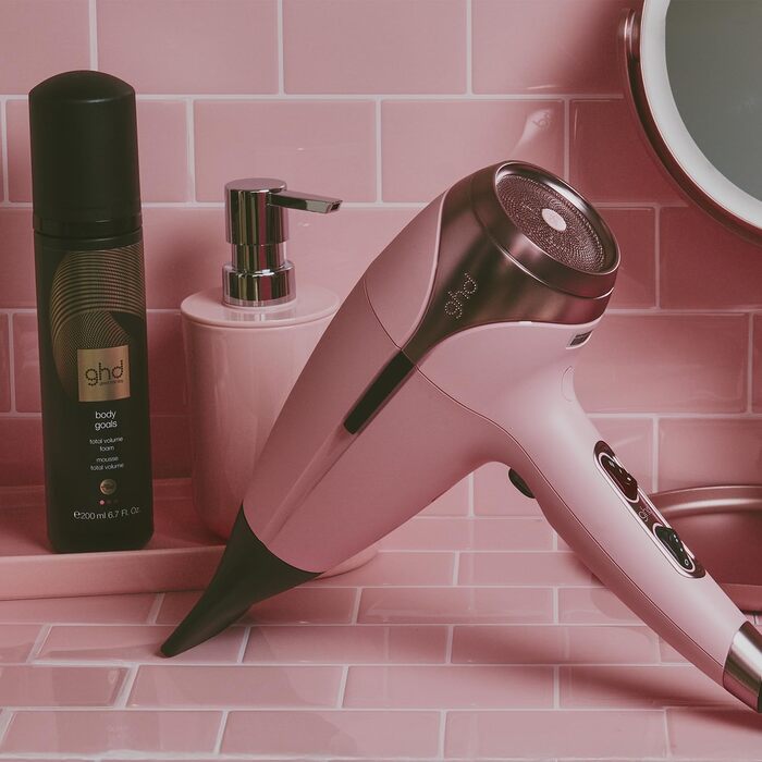 Фен ghd helios швидке сушіння, низький рівень шуму та легка вага, для створення blowout-улисок, колір Dusted Pink