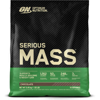 Гейнер для набору ваги Optimum Nutrition Serious Mass, порошок, шоколад, 5,45 кг (16 порцій)