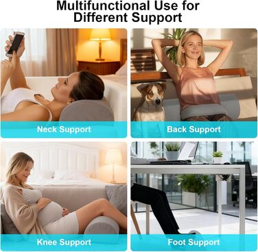 Подушка для підтримки колін та ніг, наколінник з піни з ефектом пам&39яті, серповидної форми для сну на боці та спині, полегшує біль у спині та стегнах, ідеально підходить для гарного нічного сну