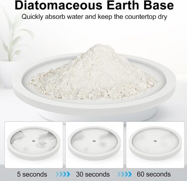 Тримач для зубних щіток Luxspire, підставка для зубних щіток на 4 відділення, тримач для зубних щіток з нержавіючої сталі з основою з діатомової землі, тримач для зубних щіток для ванної кімнати, дому, туалетного столика для готелю, матовий чорний