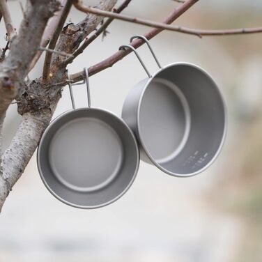 Чаша Sierra Cup Bowl, горщик, титанова чаша, посуд, 350 мл, 520 мл, для активного відпочинку, кемпінгу, походів, пікніка, барбекю (350 мл) 0,4 літра