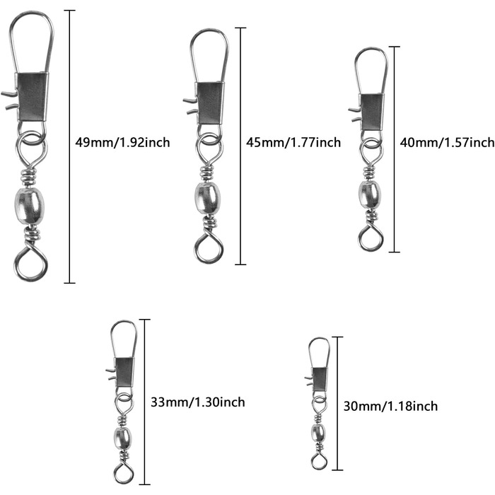 Рибальські застібки, вертлюги 2 4 6 8 10, вертлюги Safety Cut, рибальські снасті, вертлюги для морської риболовлі, вертлюги для морської риболовлі для швидкої зміни гачка, 200 шт.