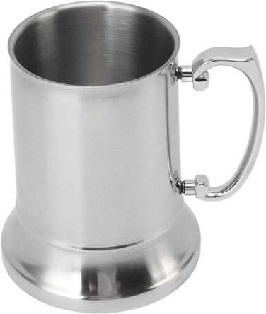 Пивний кухоль з нержавіючої сталі, нековзний, стійкий до високих температур, сучасний дизайн, пивний кухоль, кавовий кухоль, 500 мл, для барів, сімейних зустрічей, нержавіюча сталь 304