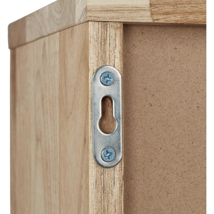 Настінна шафа Relaxdays, горіх, 2 відділення, магнітна застібка, підвісна шафа для ванної кімнати, кухні, ВШХ 42 x 42 x 18 см, натуральний колір, горіхове дерево