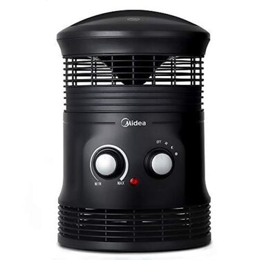 Портативний керамічний вентилятор-обігрівач Midea NF18-17PA потужністю 1800 Вт з автоматичним обертанням на 360, 2 режими нагріву, енергозберігаючий тихий обігрівач для вітальні, офісу, житлової зони