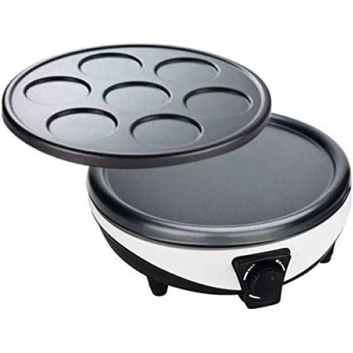 Млинниця LITTLE BALANCE 8212 Happy Crpes & Pancakes, чавунно-керамічна, біла/чорна біла/чорна