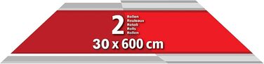 Різана за розміром вакуумна пакувальна плівка Solis, 2 рулони плівки для вакуумного пакувальника 30 x 600 см, термозбіжна плівка для вакуумного пакувальника, багаторазова