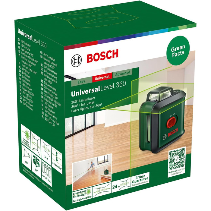 Хрестоподібний лазерний рівень Bosch UniversalLevel 360