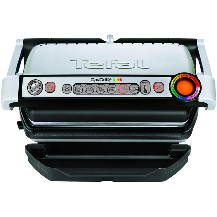 Контактний гриль Tefal GC716D, пластик, чорний, металік, 401 x 229 x 450 мм (ДхШхВ) одинарний