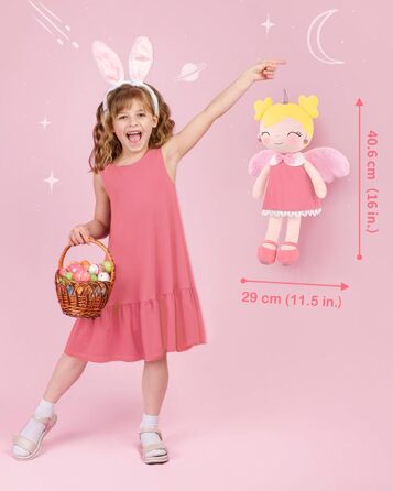 М&39яка тканинна лялька GAGAKU 40 см. Єдиноріг, ляльки-охоронці, подарунок на хрещення, подарунки на хрещення для дівчаток. М&39як