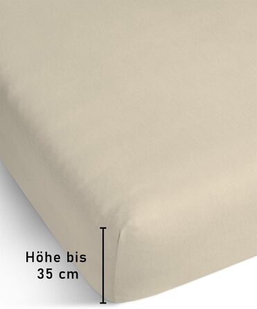 Простирадло на резинці з м&39якого ліоцеллового бавовняного матеріалу з глибиною кишені 35 см - дихаюче простирадло на резинці, бавовняне простирадло, колір 1 х бежевий, розмір 140-160 см x 200 см x 35 см, 1 х бежевий 140-160 см x 200 см x 35 см