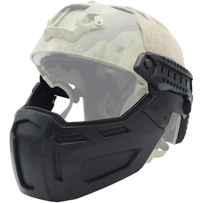 Швидкий тактичний шолом із напівмаскою легкий знімний захист обличчя для ігор CS, страйкболу, пейнтболу, полювання та активного відпочинку FG