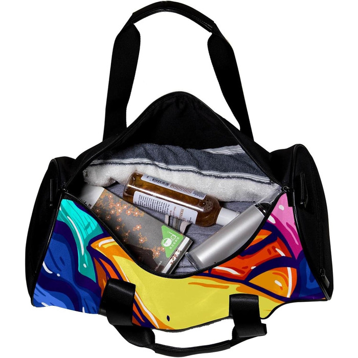 Спортивна сумка, маленька дорожня сумка, сумка для йоги, барвисте мистецтво, абстрактні кити, сумка для фітнесу на відкритому повітрі, ручна поклажа