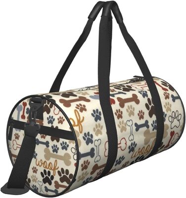 Універсальна спортивна сумка-мішок для подорожей з принтом лап та кісток для чоловіків і жінок